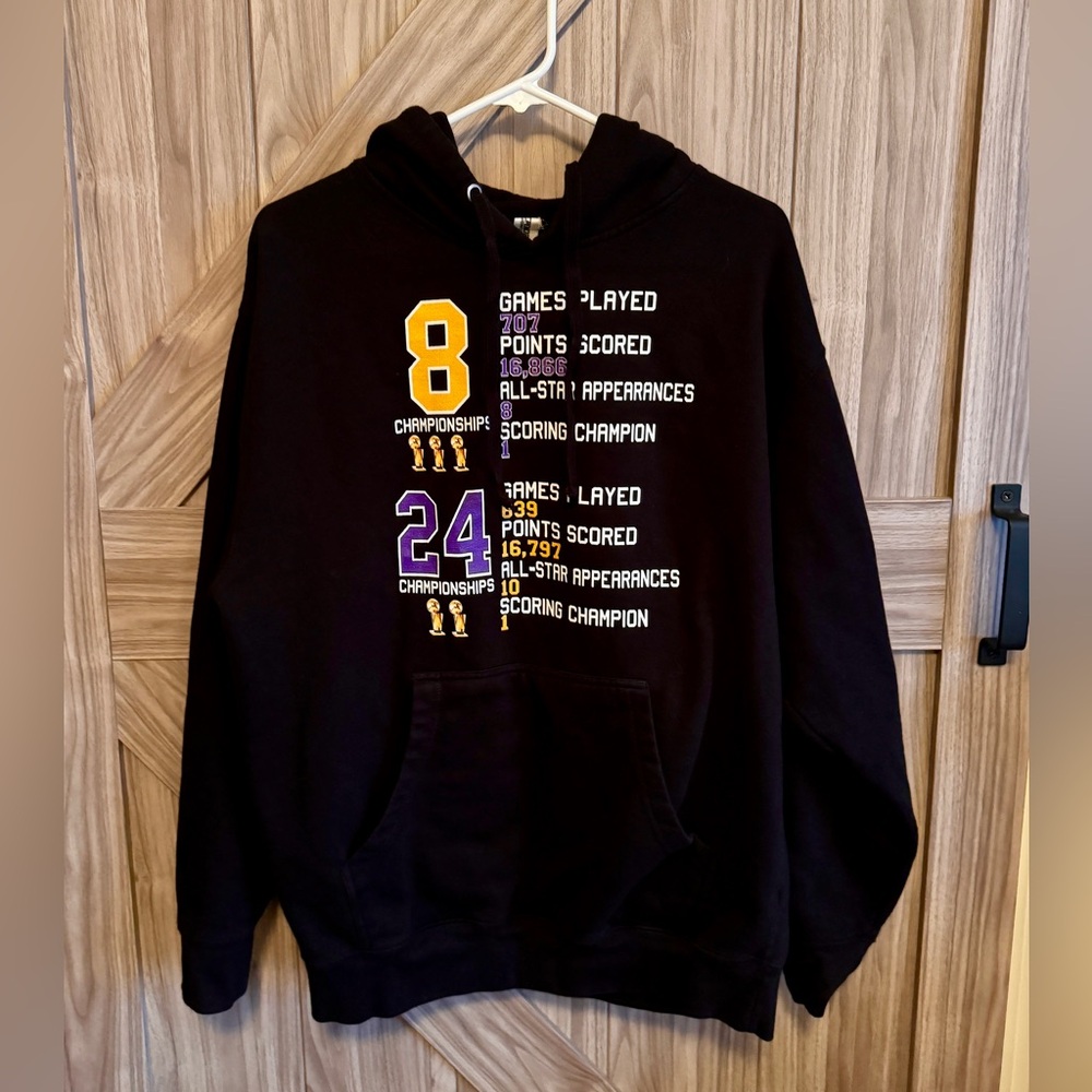 Independent Trading Company black Kobe Bryant 8 and 24 Lakers sweatshirt hoodie